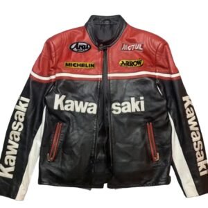 KAWASAKI MOTORBIKE LEATHER JACKET