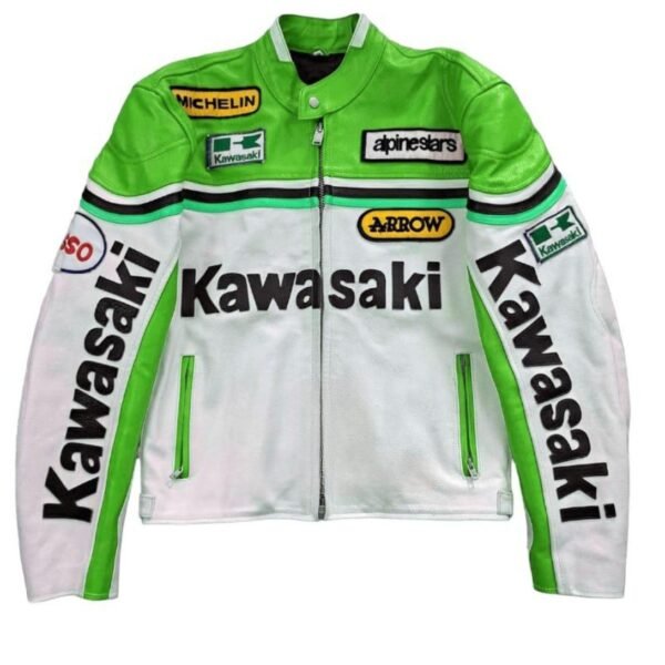 KAWASAKI MOTORBIKE LEATHER JACKET