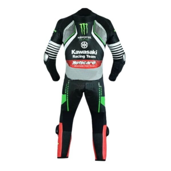 MOTOGP KAWASAKI MOTORBIKE MONSTER LEATHER RACING SUIT