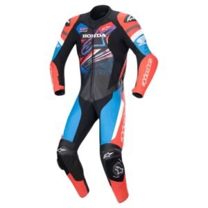 ALPINESTARS GP TECH V4 LEATHER SUIT BLACK WHITE