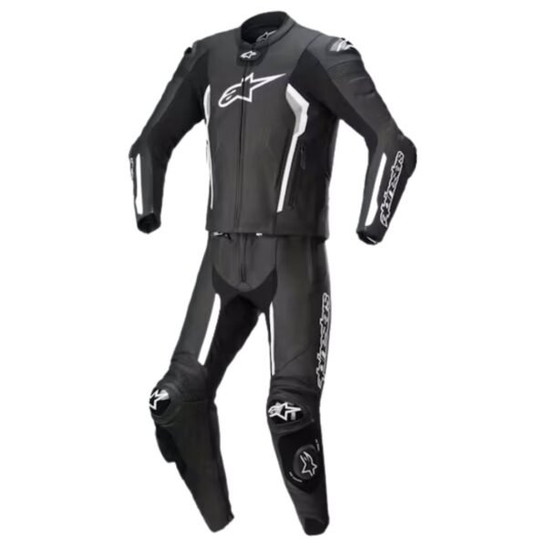 ALPINESTARS MISSILE V2 2 PIECE LEATHER SUIT BLACK WHITE