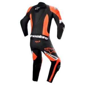 ALPINESTARS MISSILE V2 WARD 1 PC LEATHER MC LEATHER SUIT BLACK RED FLUO WHITE