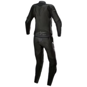 ALPINESTARS STELLA GP PLUS 2 PIECE LEATHER SUIT BLACK METALLIC GRAY