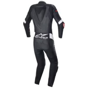 ALPINESTARS STELLA GP PLUS LEATHER SUIT BLACK WHITE BRIGHT RED