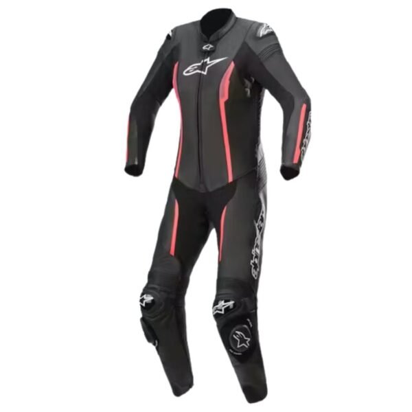 ALPINESTARS STELLA MISSILE V2 WOMWN'S LEATHER SUIT BLACK DIVA PINK SLATE