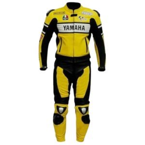 YAMAHA YELLOW MOTORCYCLE LEATHER SUIT