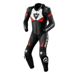 REVIT ARGON 2 1PC MOTOGP SUIT IN BLACK NEON RED