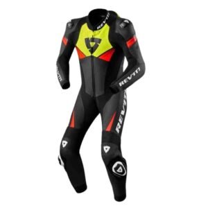 REVIT ARGON 2 1PC MOTOGP SUIT IN BLACK NEON YELLOW