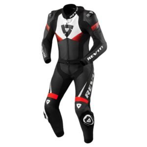 REVIT ARGON 2 2PC MOTOGP SUIT IN BLACK NEON RED