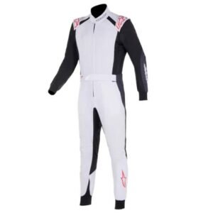 ALPINESTARS KMX 5 V2 KART SUIT IN WHITE, BLACK AND BRIGHT RED