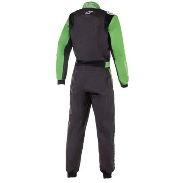 ALPINESTARS KMX 9 V2 S GRAPHIC KART SUIT IN BLACK GREEN, AND WHITE