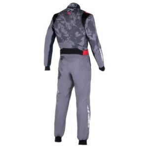 ALPINESTARS KMX 9 V2 S GRAPHIC KART SUIT IN DARK GREY AND BLACK