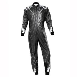 OMP KS 3 ART KART SUIT IN BLACK AND SILVER