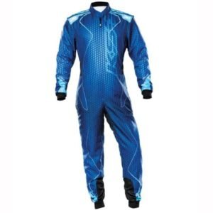 OMP KS 3 ART KART SUIT IN NAVY BLUE AND CYAN