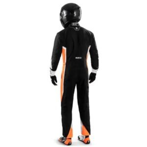 SPARCO KERB KART SUIT BLACK AND FLURO ORANGE