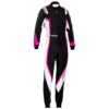 SPARCO KERB KART SUIT IN BLACK, WHITE AND MAGENTA