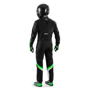 SPARCO THUNDER KART SUIT IN BLACK AND FLURO