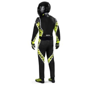 SPARCO X LIGHT K KART RACING SUIT IN BLACK AND YELLOW