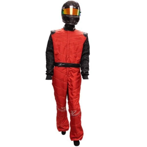 ZR 50F RACE SUIT IN RED AND BLACK