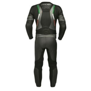 DUCATI BLACK MOTORCYCLE RACE LEATHER SUIT