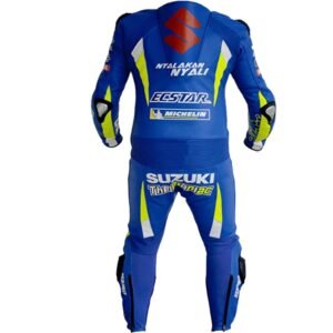 SUZUKI ECSTAR MOTORBIKE RACING LEATHER SUIT MOTORCYCLE SPORTS RIDING & RACING SUIT