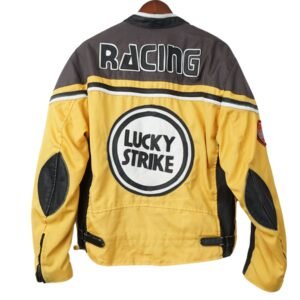 LUCKY STRIKE MOTOR CYCLE JACKET IN YELLOW