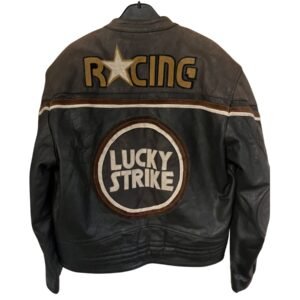 LUCKY STRIKE MOTOR CYCLE JACKET IN BLACK