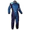 OMP KS 3 YOUTH KART RACING SUIT IN BLACK AND CYAN