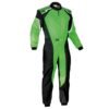 OMP KS 3 YOUTH KART RACING SUIT IN BLACK AND GREEN