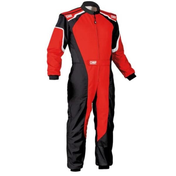 OMP KS 3 YOUTH KART RACING SUIT IN BLACK AND RED