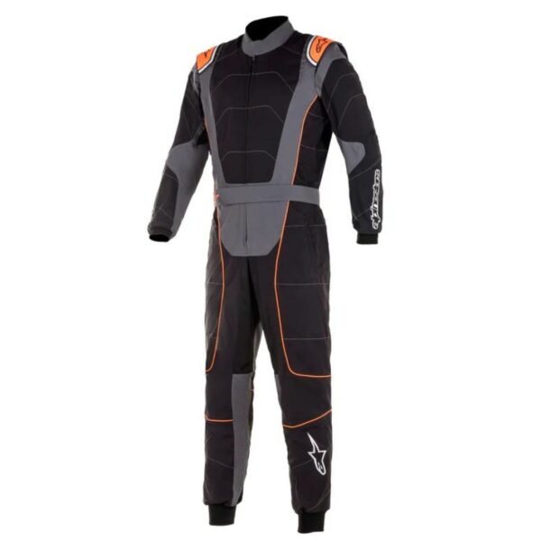 ALPINESTARS KMX 3 V2 KART RACING SUIT IN BLACK, ANTHRACITE AND ORANGE