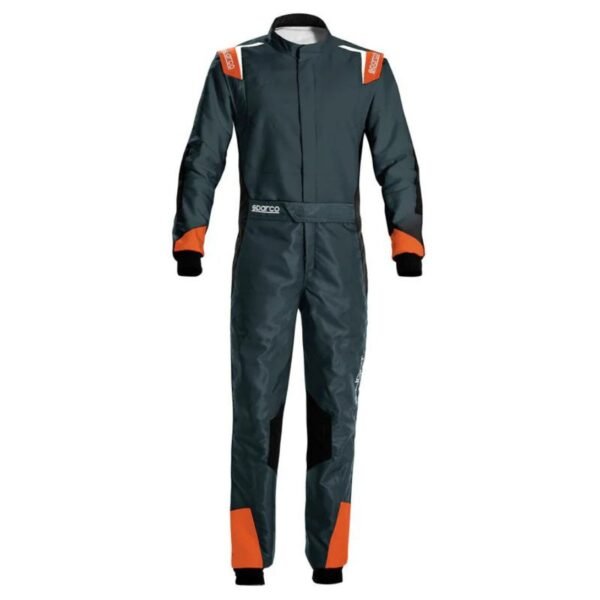 SPARCO X LIGHT KART RACING SUIT IN BLACK, GREY AND ORANGE