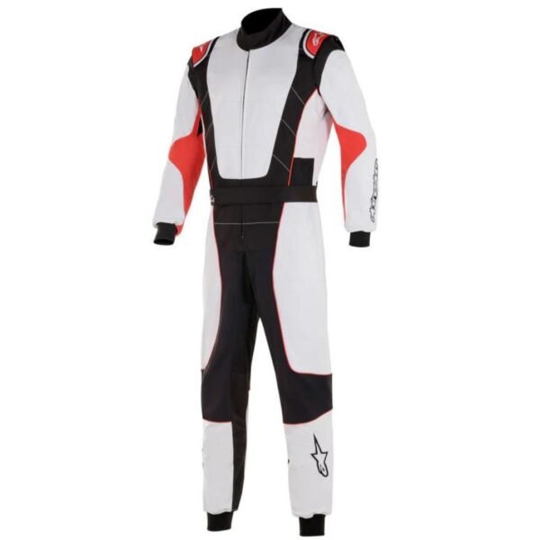 ALPINESTARS KMX 3 V2 KART RACING SUIT IN BLACK, WHITE AND RED