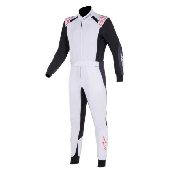 ALPINESTARS KMX 5 V2 KART RACING SUIT IN BLACK, WHITE AND RED