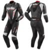 BLACK APRILIA RSV4 MOTORCYCLE RACING LEATHER SUIT