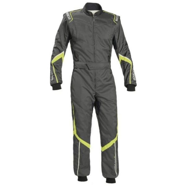 SPARCO ROBUR KS 5 KART RACING SUIT IN GREY AND YELLOW