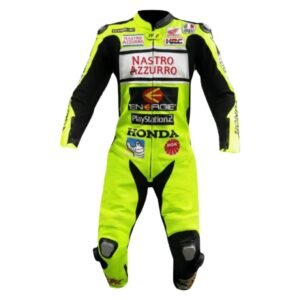 HONDA NASTRO AZZURRO MOTORBIKE RACING LEATHER SUITS