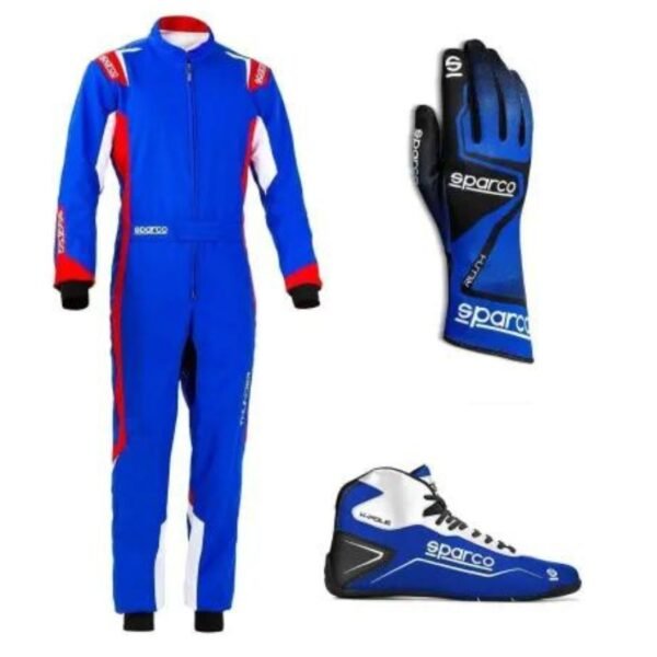 SPARCO STARTER KIT ADULT SUIT, BOOTS & GLOVES BUNDLE