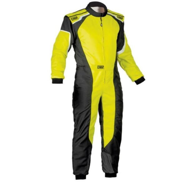 OMP KS 3 YOUTH KART RACING SUIT IN YELLOW AND BLACK