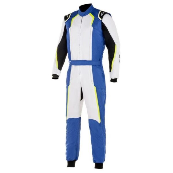 ALPINESTARS KMX 5 KART RACING SUIT IN YELLOW, WHITE AND BLUE