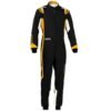 SPARCO THUNDER KART SUIT IN BLACK AND FLURO ORANGE