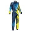 OMP KS-2R KART RACING SUIT IN BLUE AND YELLOW