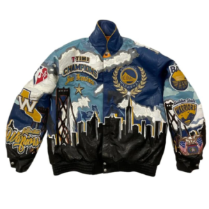 LAKERS GOLDEN STATE WARRIORS 7TH CHAMPIONSHIP LEATHER JACKET