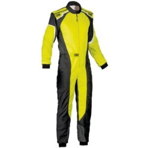 OMP KS 3 KART SUIT IN FLURO YELLOW AND BLACK