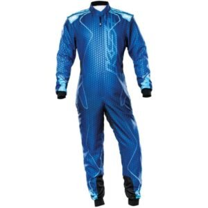 KS 3R ART KART SUIT IN NAVY BLUE AND CYAN