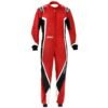 SPARCO KERB KART SUIT IN WHITE, RED AND BLACK