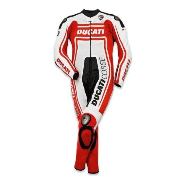 DUCATI CORSE CUSTOM MOTORCYCLE LEATHER RACING SUIT