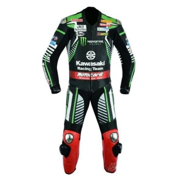 KAWASAKI CUSTOM NINJA MONSTER MOTORCYCLE LEATHER RACING SUIT