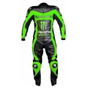 KAWASAKI CUSTOM KAWASAKI MONSTER MOTORCYCLE LEATHER RACING SUIT