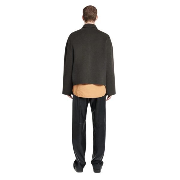 NANUSHKA MARCIN DOUBLE WOOL AND SILK BLEND JACKET ANTHRACITE - Image 3